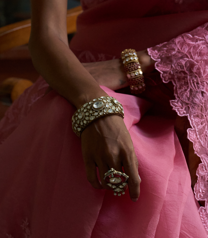 CHAAYA GOLD PLATED POLKI BANGLES