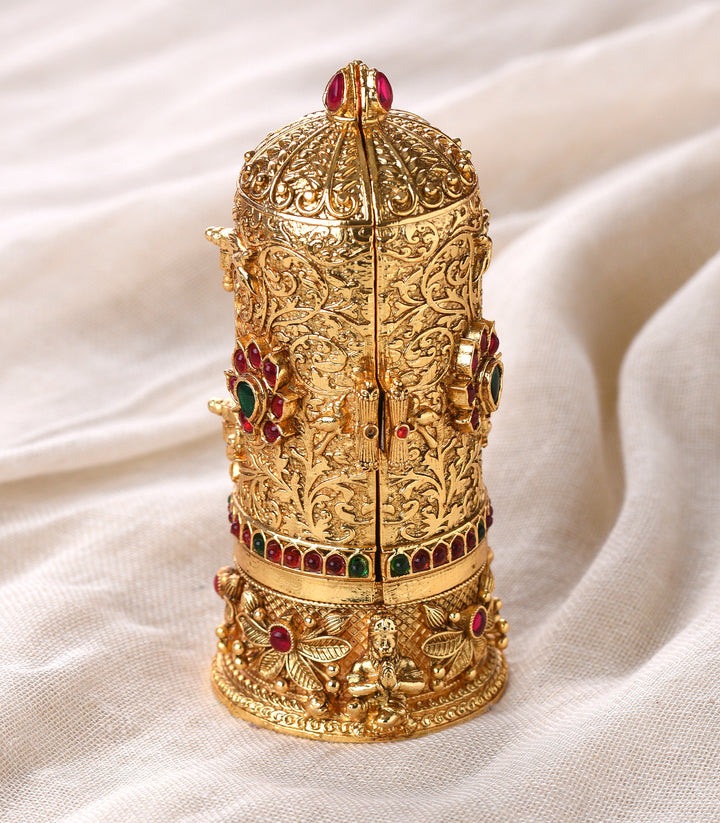 GOLD PLATED RAM DARBAR SINDOOR BOX