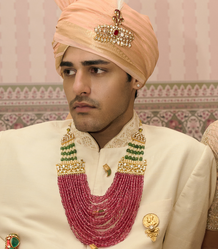 ATHARVA PINK KUNDAN GROOM NECKLACE