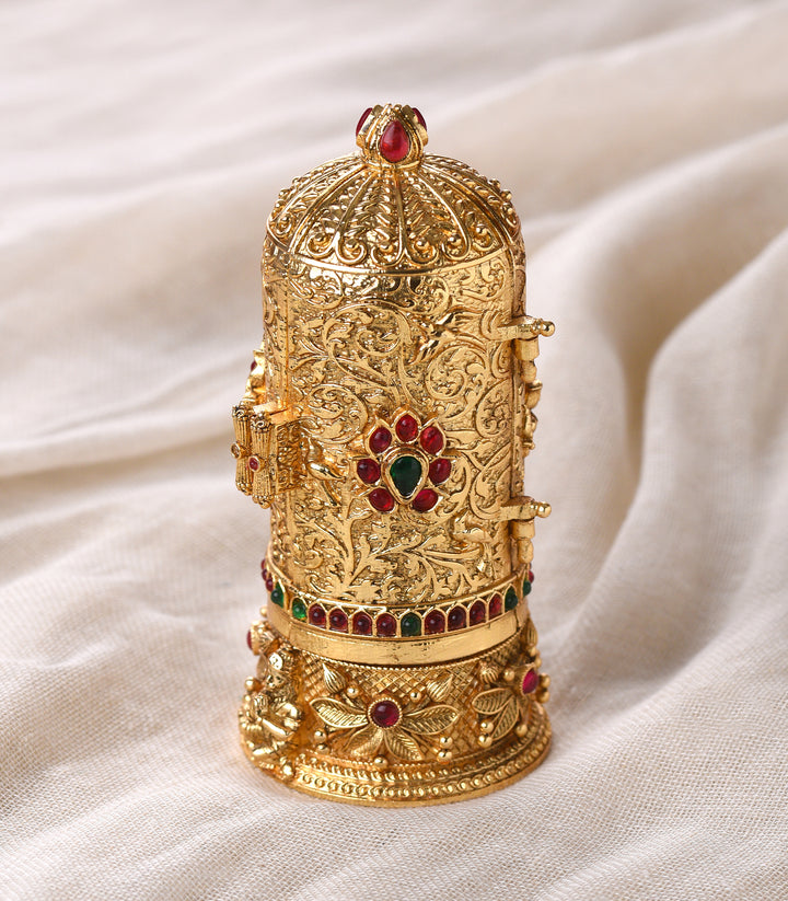 GOLD PLATED RAM DARBAR SINDOOR BOX