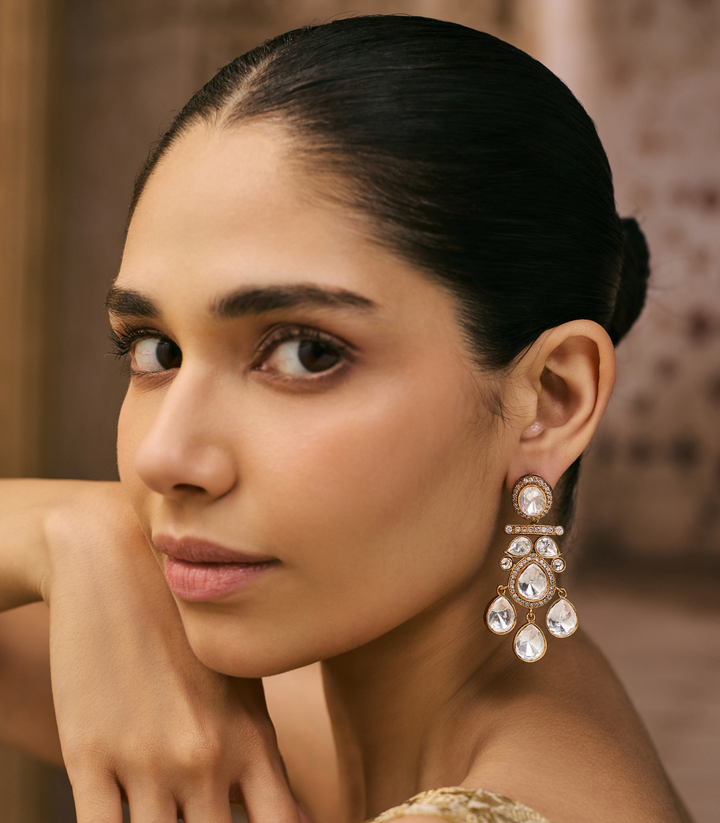 APEKSHA GOLD PLATED POLKI EARRING