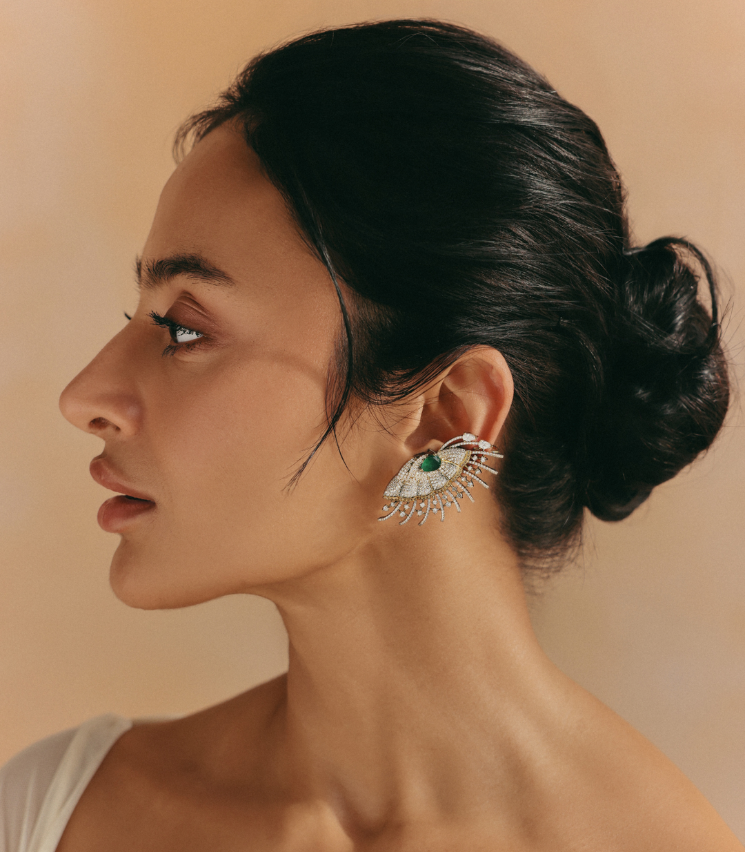 SADHVI ANTIQUE FINISH POLKI EARCUFF