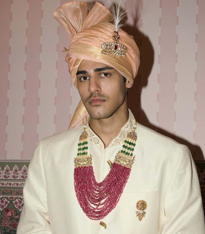 ATHARVA PINK KUNDAN GROOM NECKLACE