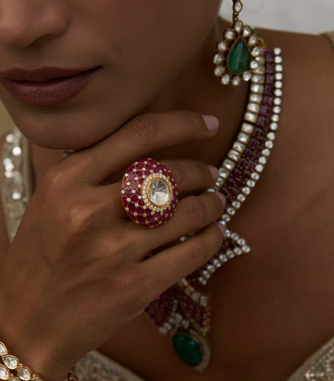 RUBY MOISSANITE RING