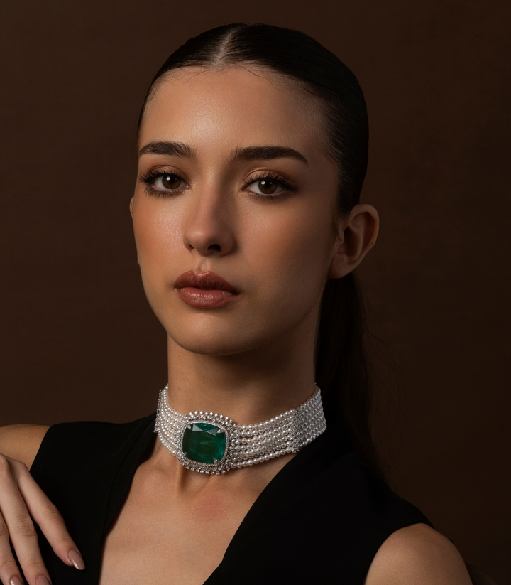 AIMEE GREEN ZIRCON CHOKER