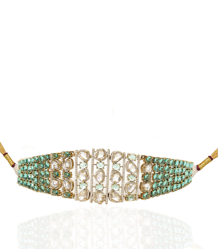 HARITA GREEN ZIRCON NECKLACE SET