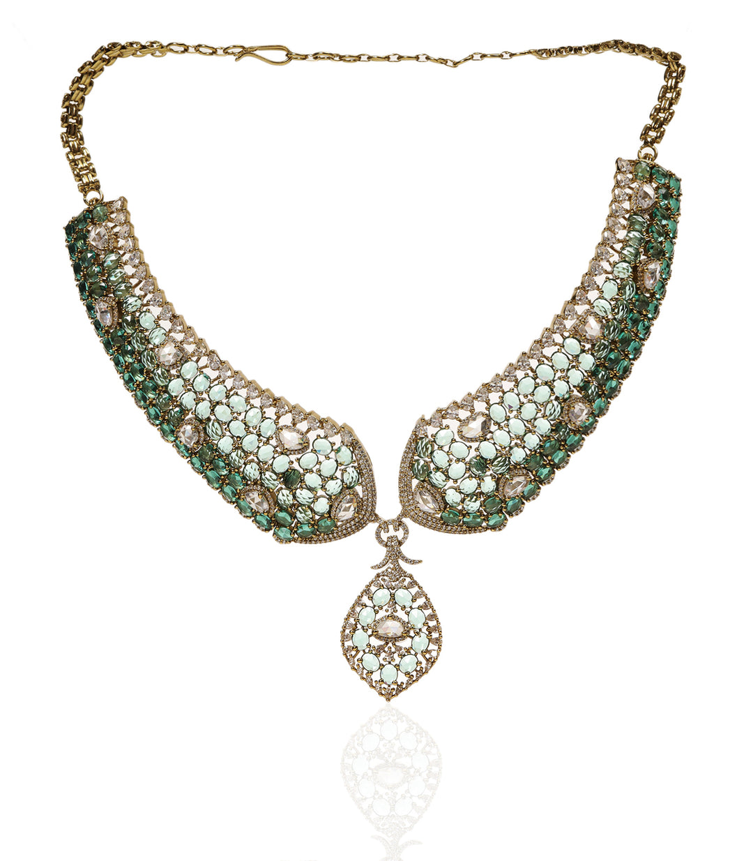 RIVA MINT ROSE CUT NECKLACE SET
