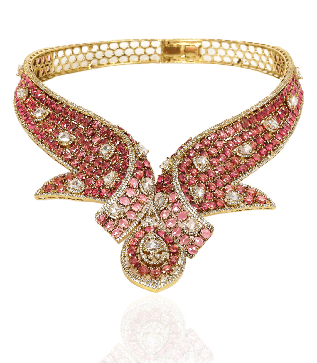 RIYANA PINK ZIRCON NECKLACE SET