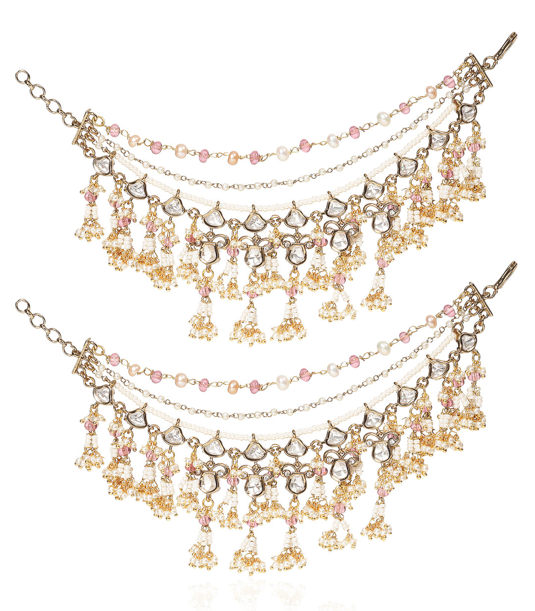 BARUNI ANTIQUE FINISH POLKI EARCHAIN