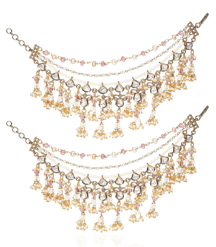 BARUNI ANTIQUE FINISH POLKI EARCHAIN