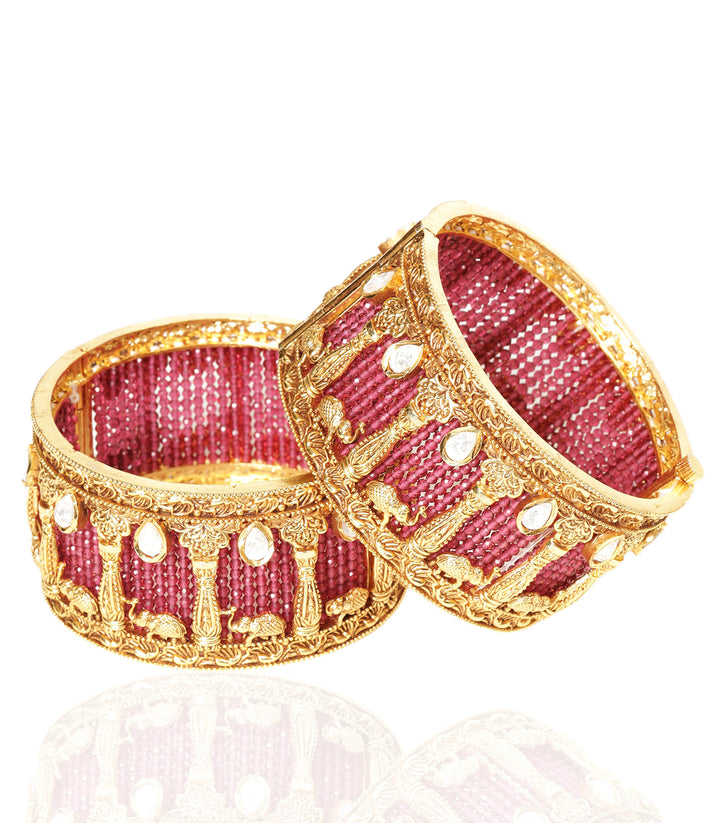 SHIVANYA GREEN POLKI BANGLES