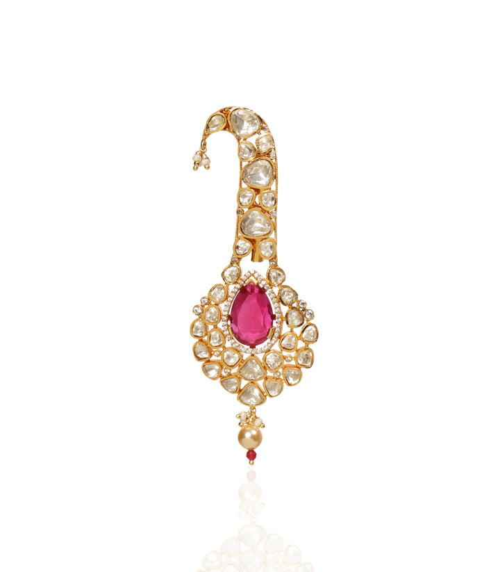 SADHIKA RUBY GOLD PLATED MOISSANITE KALGI
