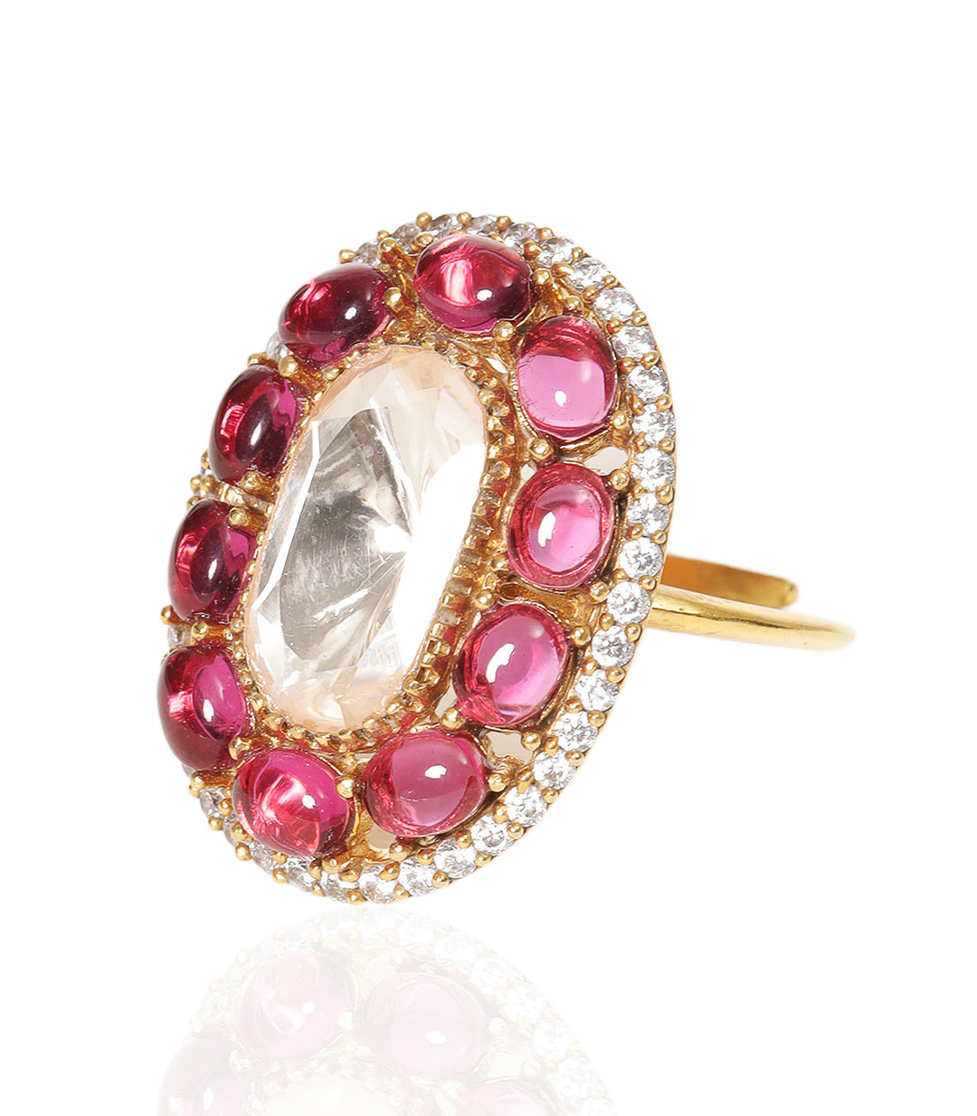 MOHAN RED MOISSANITE RING