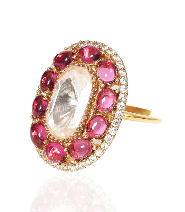 MOHAN RED MOISSANITE RING