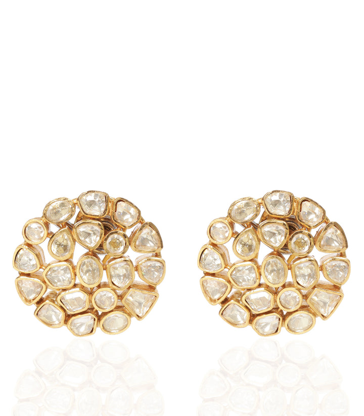 TANVI GOLD PLATED POLKI STUD