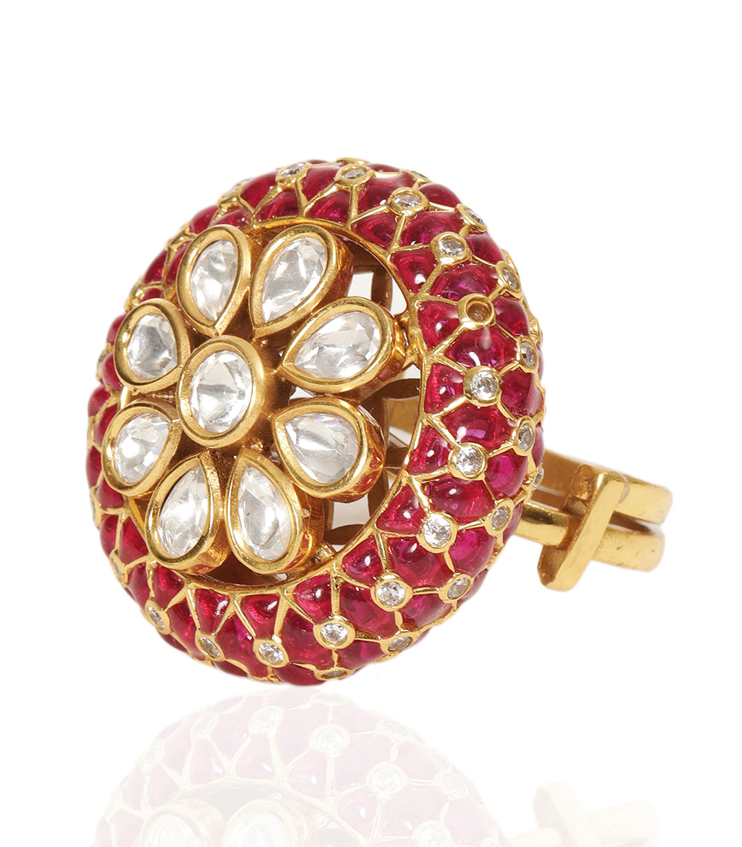 ATHARVA RUBY POLKI RING