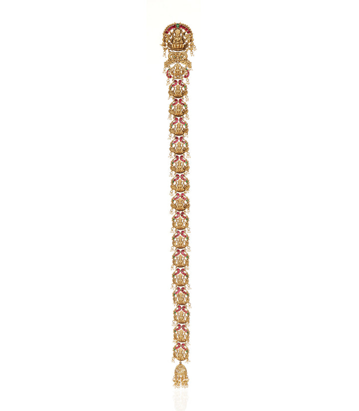 MIRA RED GOLD PLATED CHOTI