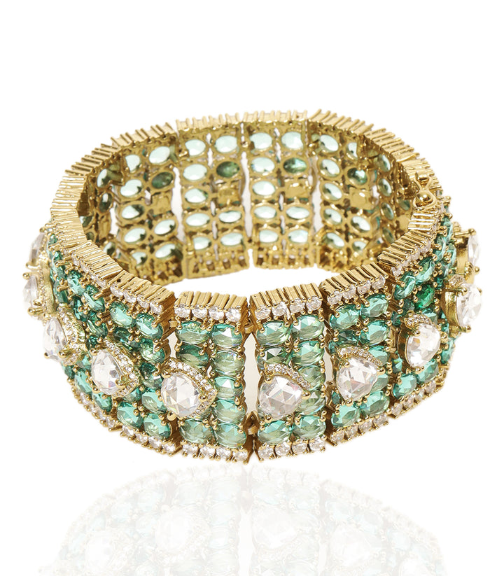 MOHANA GREEN ROSE CUT BRACELET