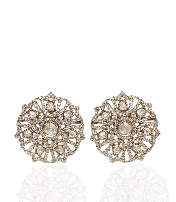 AARUSHI ANTIQUE FINISH POLKI STUD