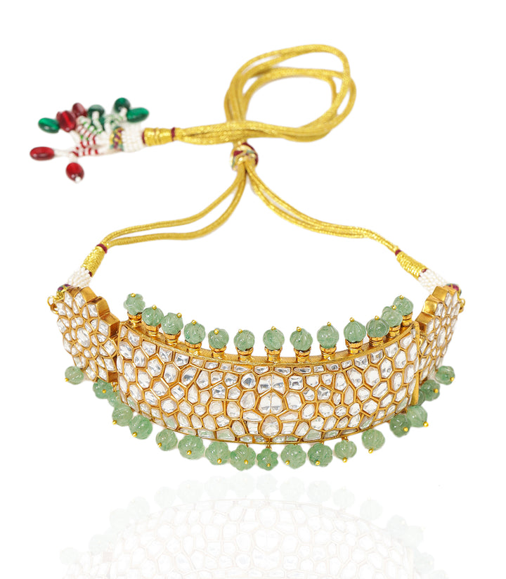 VANI GREEN KUNDAN CHOKER SET