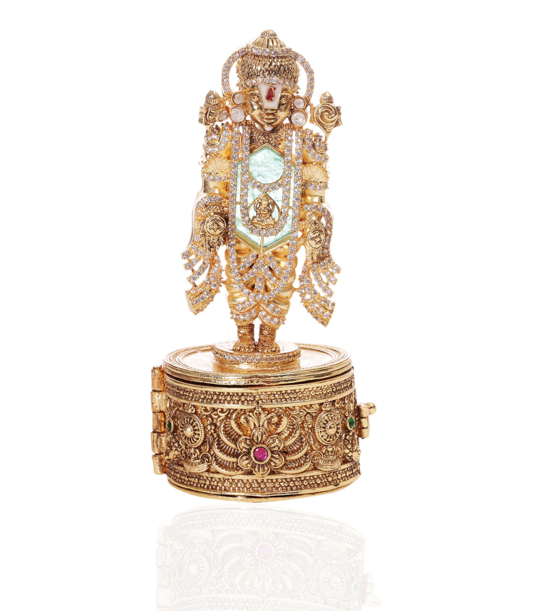 SHREE VENKATESWARA GOLD PALTED ORNATE BOX