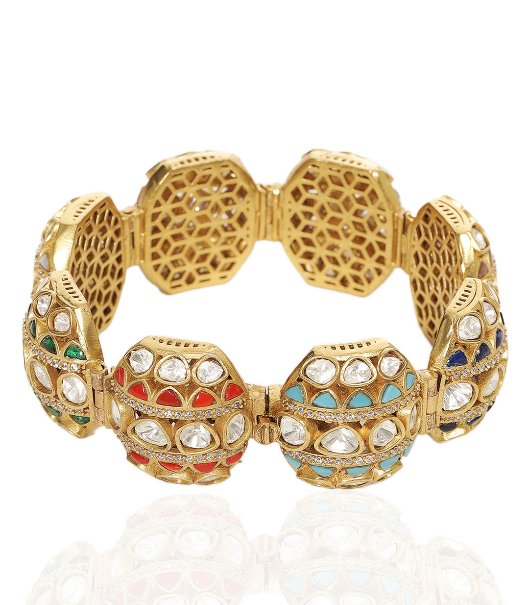 AMBIKA NAVRATAN POLKI BRACELET