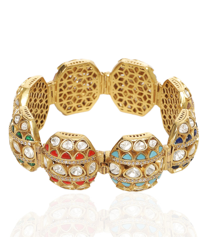 AMBIKA NAVRATAN POLKI BRACELET