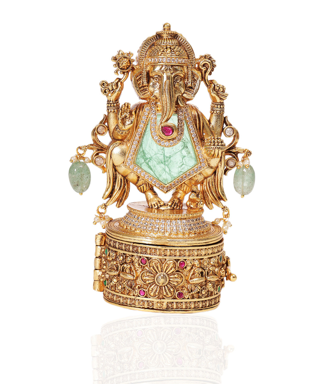 GANESHA GOLD PALTED MINT ORNATE BOX