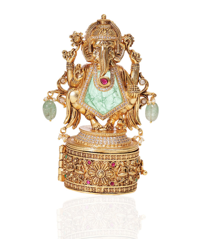 GANESHA GOLD PALTED MINT ORNATE BOX
