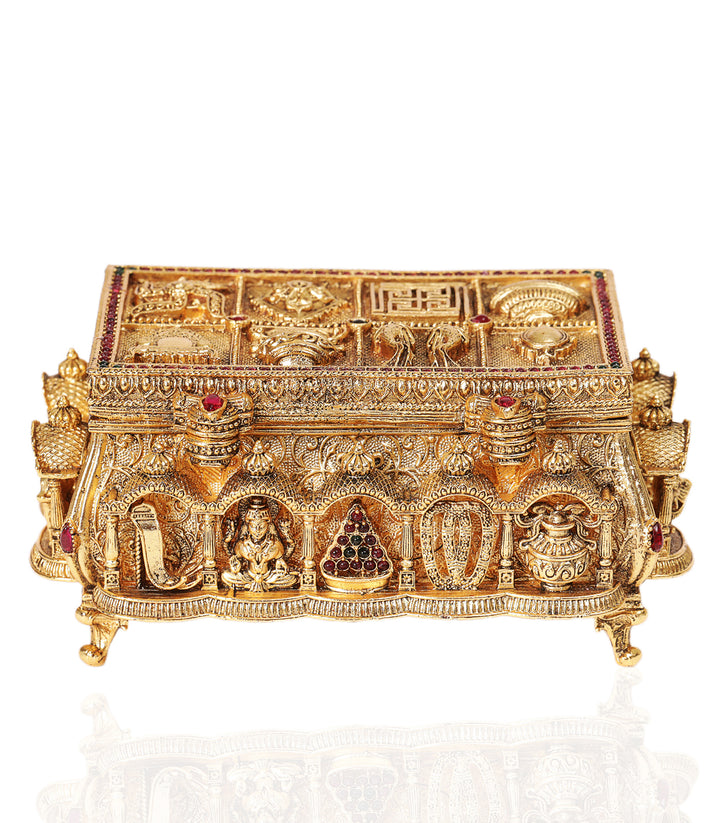 VEDANATHA GOLD PLATED ORNATE BOX