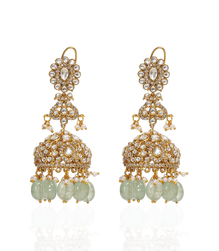 APARNA GREEN POLKI JHUMKA