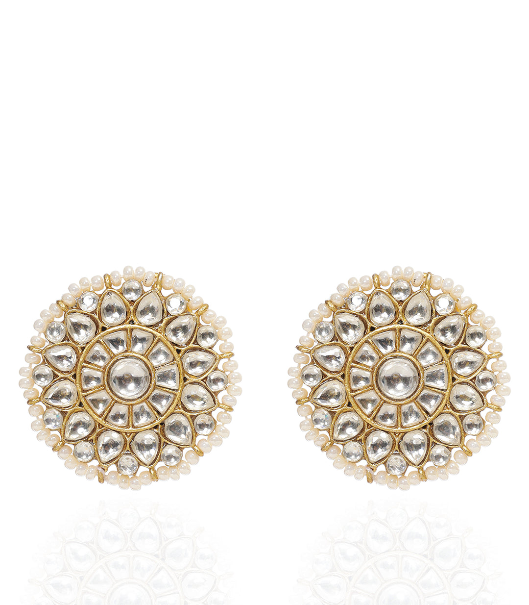 DHRUVI WHITE POLKI STUD