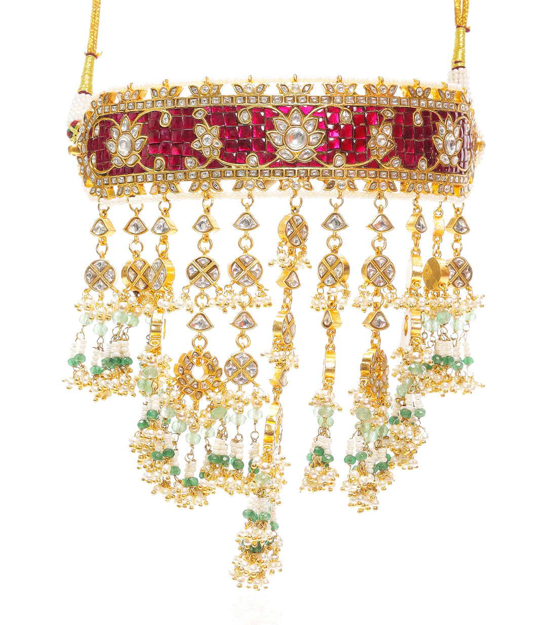 MAIYA RED KUNDAN NECKLACE SET