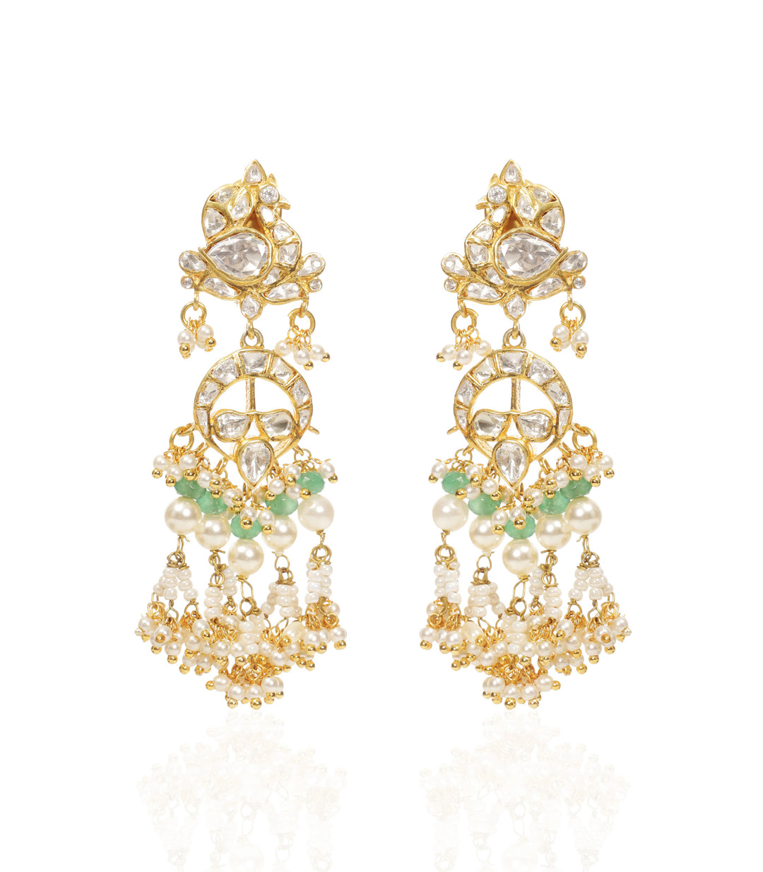 SAMARIKA GREEN MOISSANITE STATEMENT EARRING