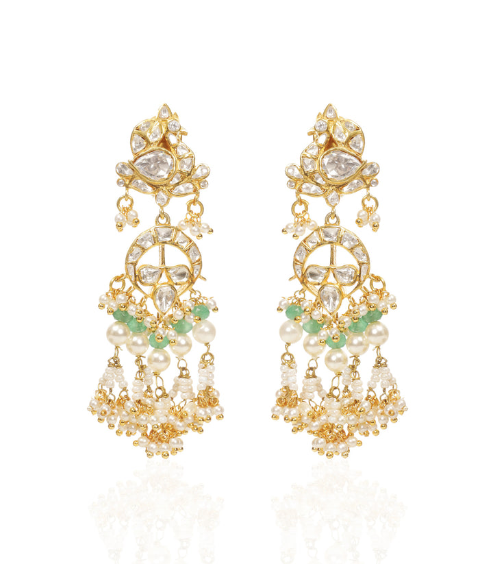 SAMARIKA GREEN MOISSANITE STATEMENT EARRING