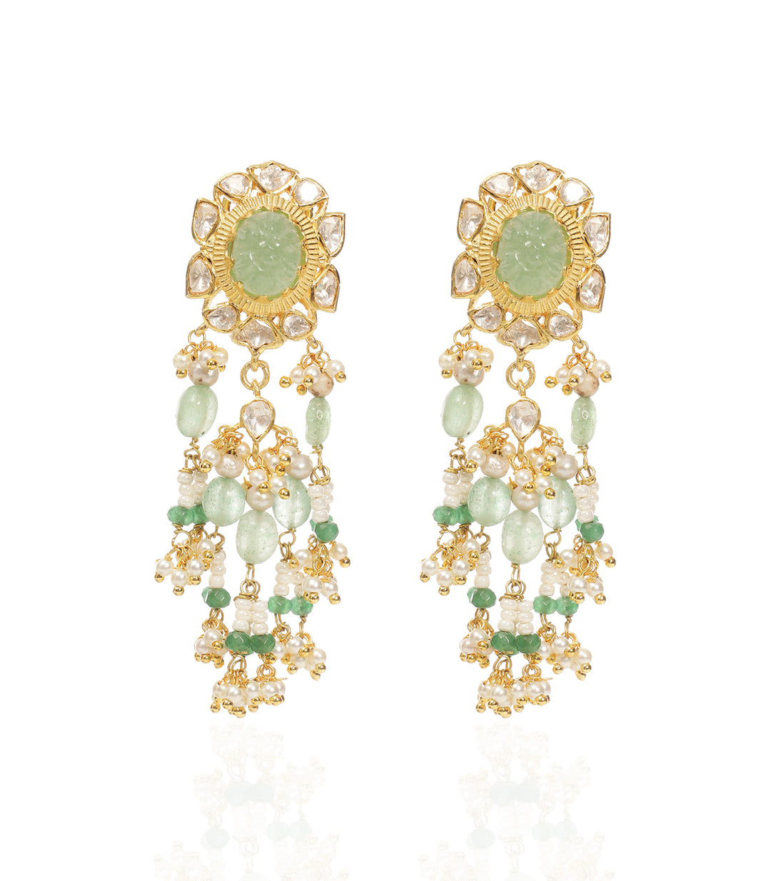 NITARA GREEN MOISSANITE STUD