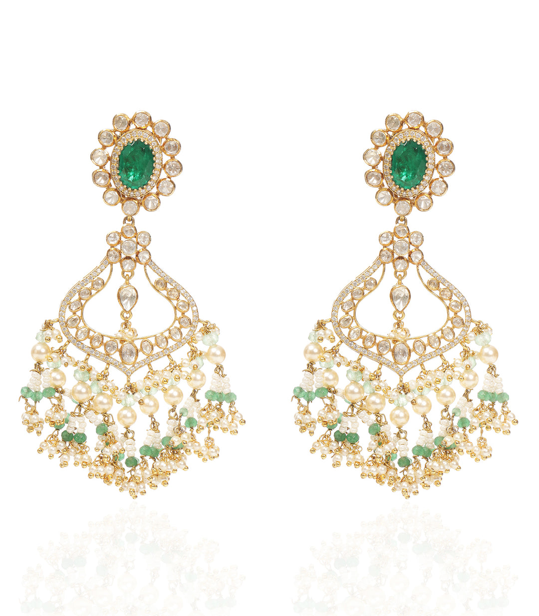 ZOE GREEN MOISSANITE CHANDBALI