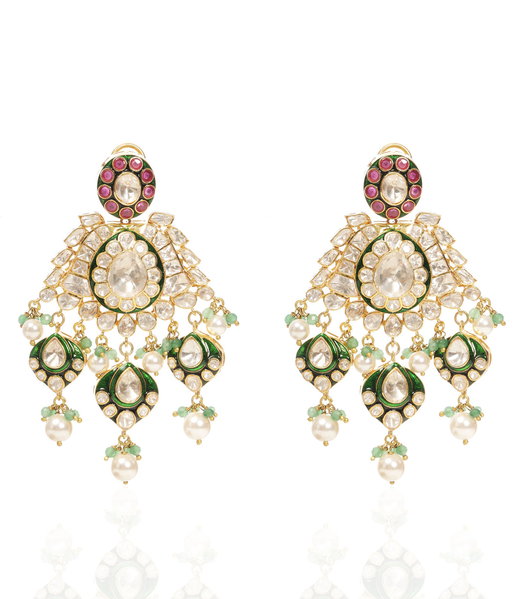 RUBINA RED & GREEN MOISSANITE NECKLACE SET