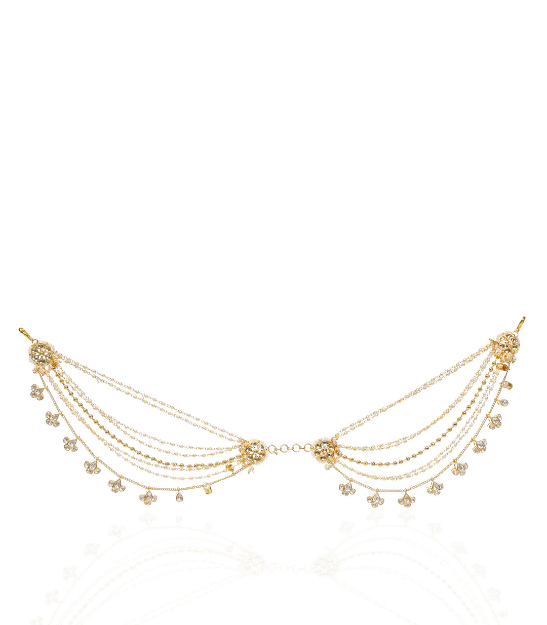 SIMRAN RED & GREEN MOISSANITE EAR CHAIN