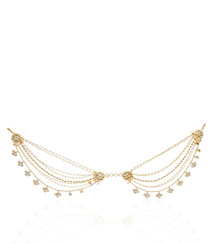 SIMRAN RED & GREEN MOISSANITE EAR CHAIN