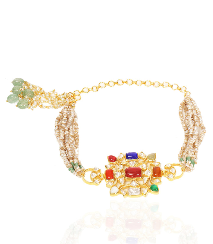 ANIKA RED & GREEN MOISSANITE NECKLACE