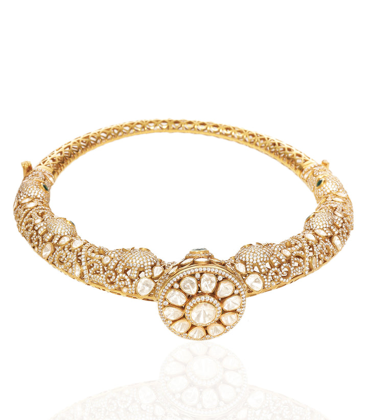 MISHIKA ANTIQUE FINISH MOISSANITE HASLI