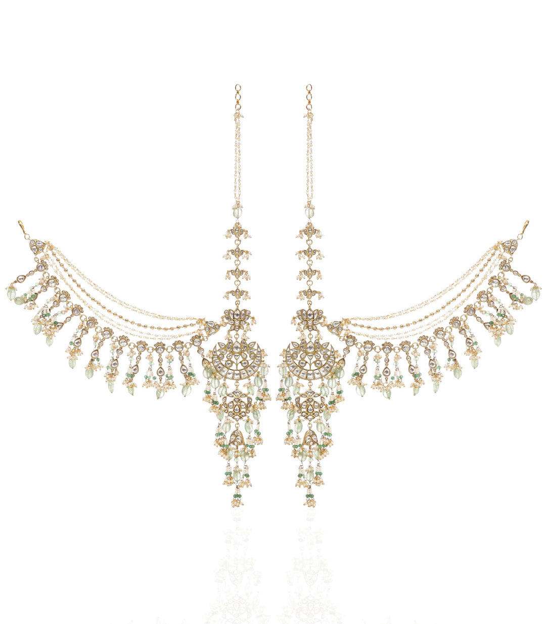 VARNIKA GREEN MOISSANITE STATEMENT EARRING