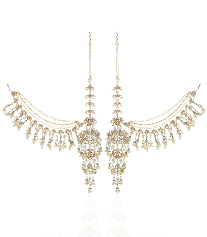 VARNIKA GREEN MOISSANITE STATEMENT EARRING
