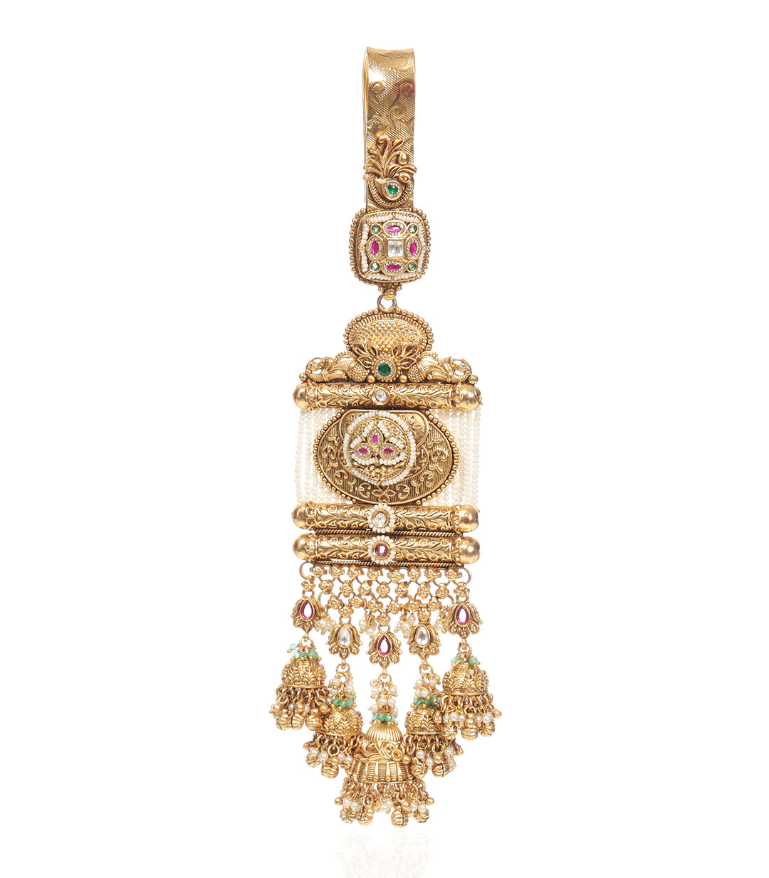 RUBINA  RED & GREEN  KUNDAN KEYCHAIN