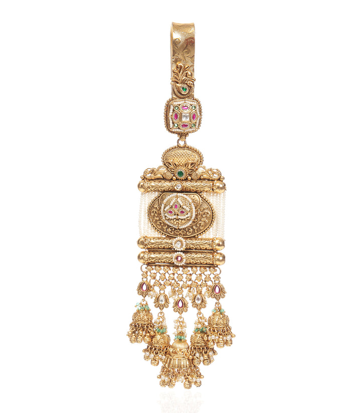RUBINA  RED & GREEN  KUNDAN KEYCHAIN