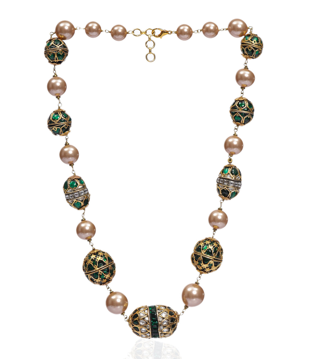 MAHI GREEN KUNDAN NECKLACE