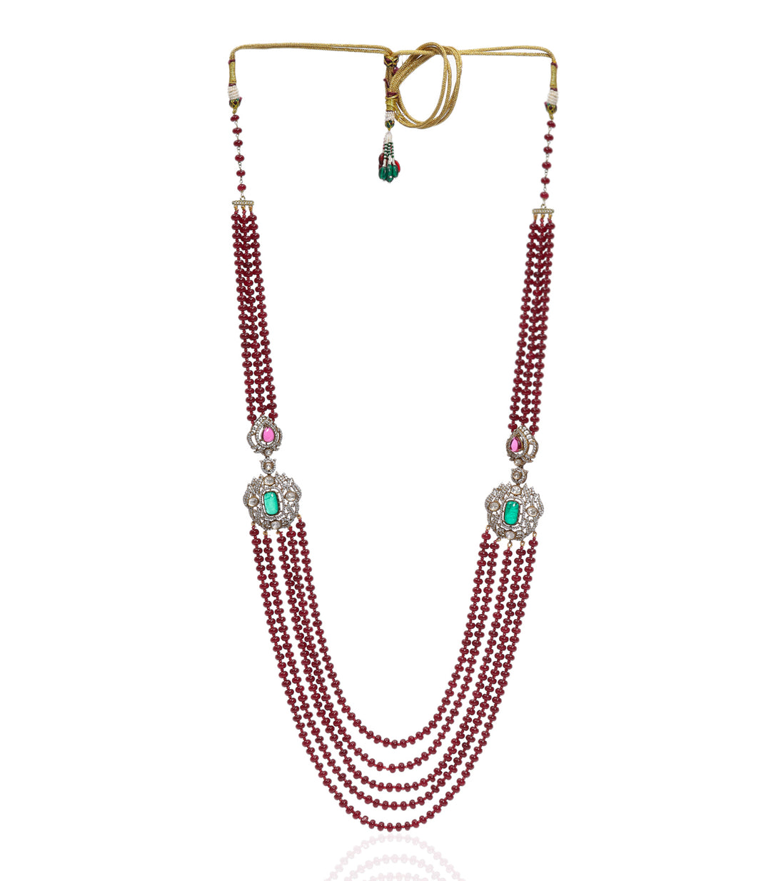 BHAVINI  RED BEADS GROOM NECKLACE