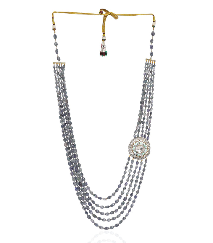 NEHA BLUE POLKI GROOM NECKLACE