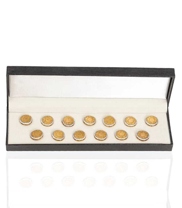 KALANI GOLD PLATED  KUNDAN BUTTON
